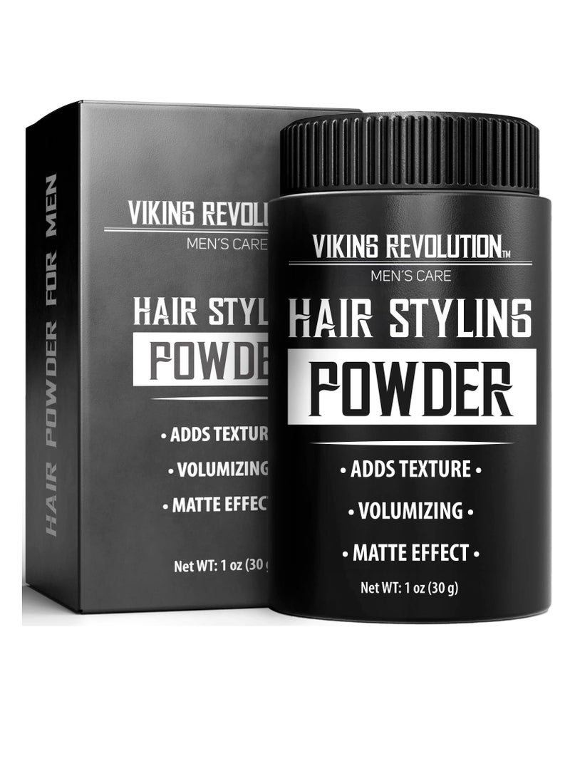 Viking Revolution Hair Styling Powder for Men - Hair Powder for Men Easy to Apply Hair Texture Powder for Men Mattifying and Volumizing Mens Hair Powder Residue Free Texturizing Powder (1 Oz - 1 Pack)