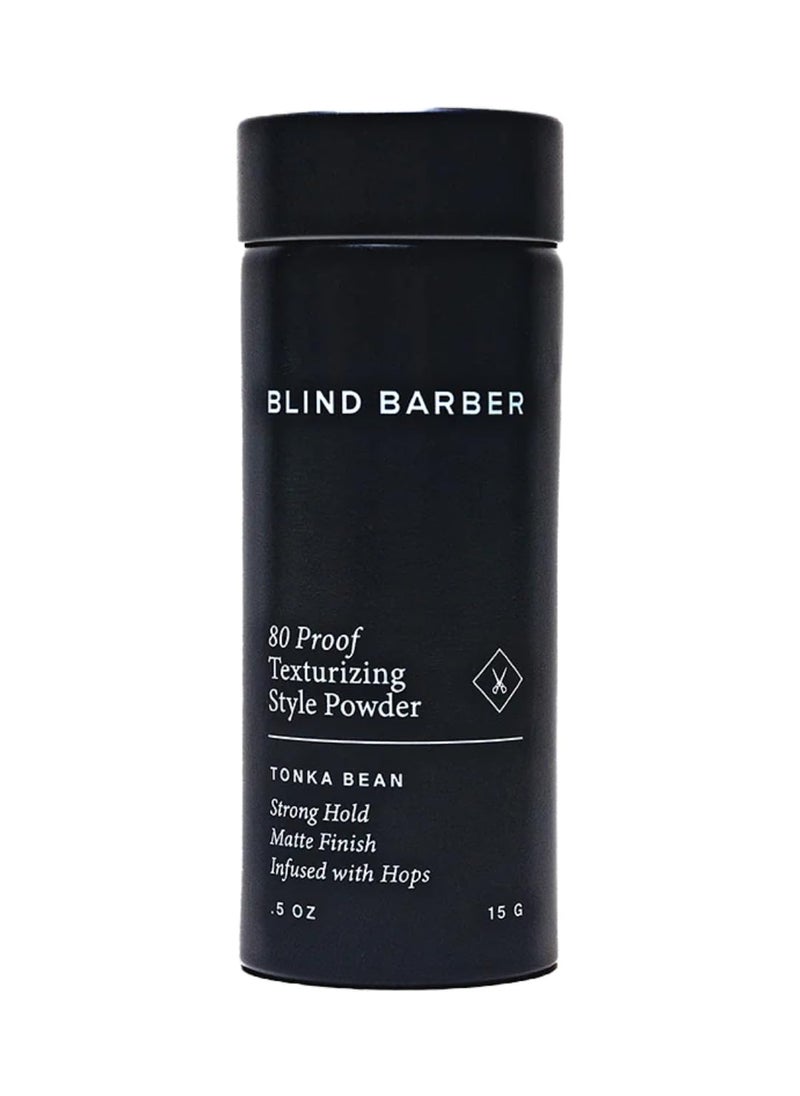 Blind Barber 80 Proof Texture Powder - Hair Styling Powder for Men - Build Weightless Volume - Medium-to-Strong Hold + Matte Powder - Easy to Use - For All Hair Types (.5 Ounce)