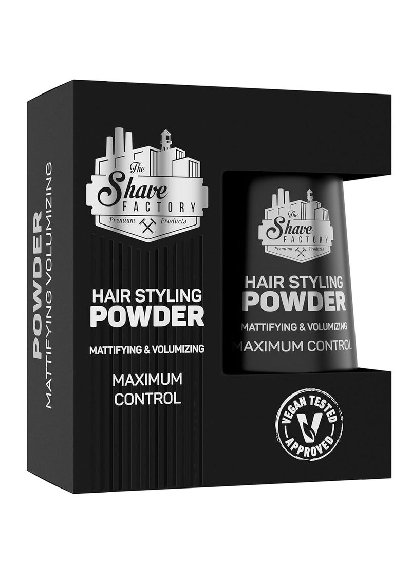 the shave factory Hair Styling Powder 21gr. Mattifying&Volumizing Powder with Maximum Control-Elegant Design, Ease Of Use, Flexible and Long-Lasting Hold Product For Professional Barbers 20gr