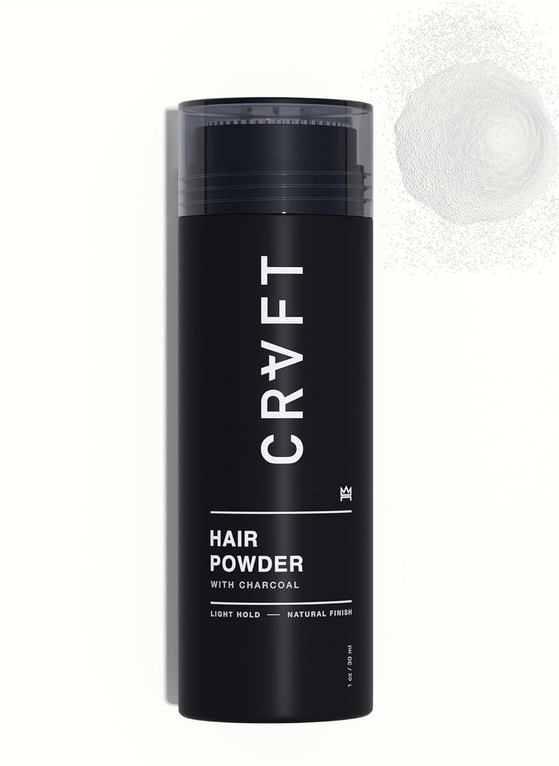 CRVFT Hair Powder 1oz | Light Hold/Zero Shine | Added Texture & Volume | Ideal For Thin/Short Hair | Root Lifting Styling Powder [Shaker Bottle] | Made in the USA | Paraben & Sulfate Free [Scented]