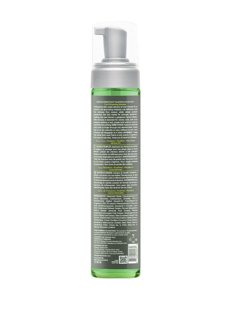 Design Essentials Curl Enhancing Mousse, Almond and Avocado Collection,10 Ounce