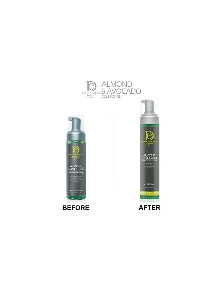Design Essentials Curl Enhancing Mousse, Almond and Avocado Collection,10 Ounce