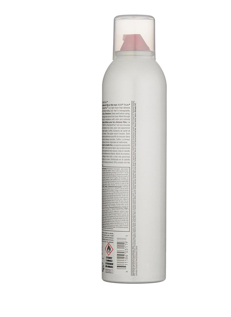 RUSK Designer Collection Thicker Thickening Mousse for Fine or Thin Hair, 8.8 Oz, Thickening Mousse that Provides Body, Texture, and Hold Without Buildup