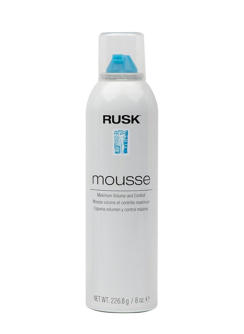 RUSK Designer Collection Mousse Maximum Volume and Control, Firm-Holding Styling Mousse, 8.8 Ounce