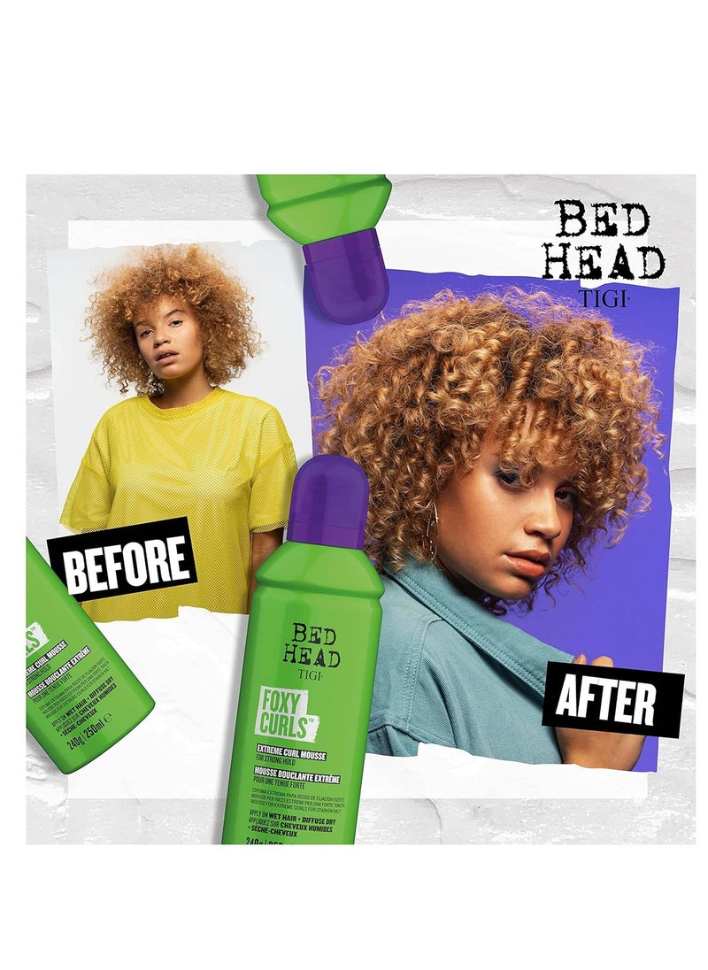 TIGI Bed Head Foxy Curls Curly Hair Mousse for Strong Hold 8.4 oz