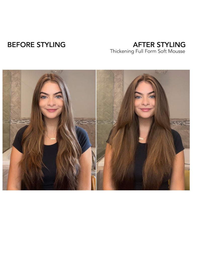 Bumble and bumble Thickening Full Form Soft Hair Mousse | Heat Protection | Softening + Defining | Straight to Wavy, 5 oz.