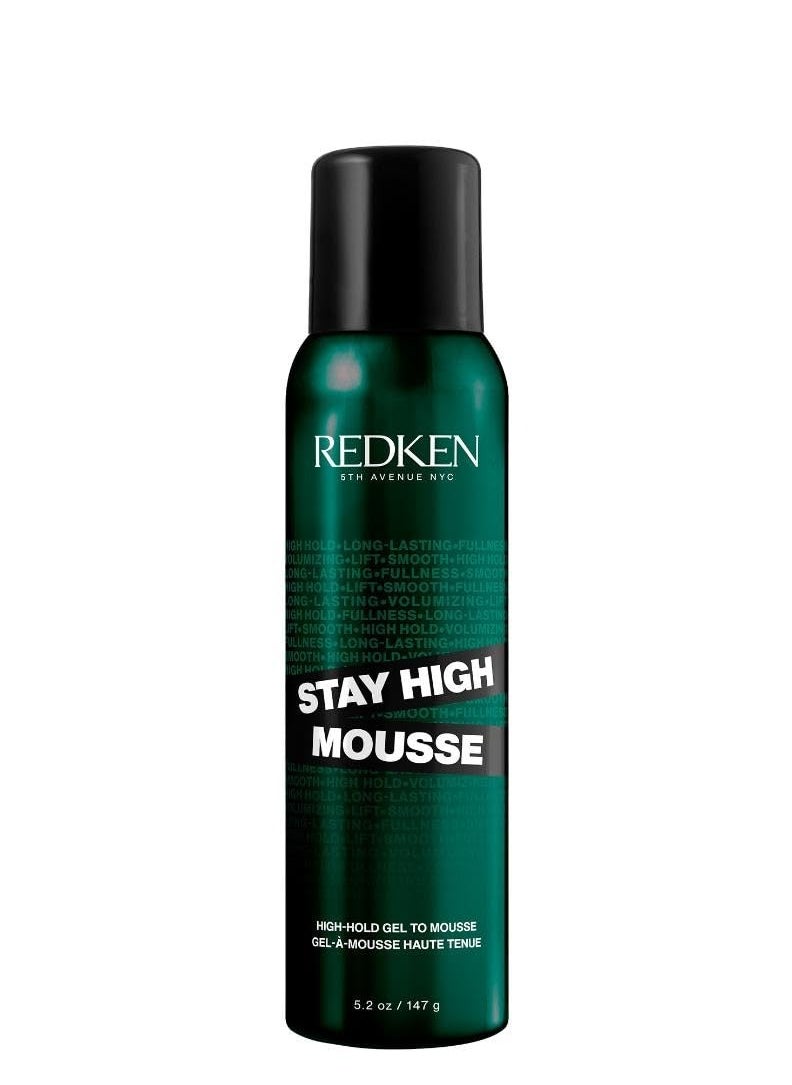 Redken Stay High Mousse | Volumizing Mousse | High Hold Gel to Mousse | With Protein | For Fine, Flat Hair