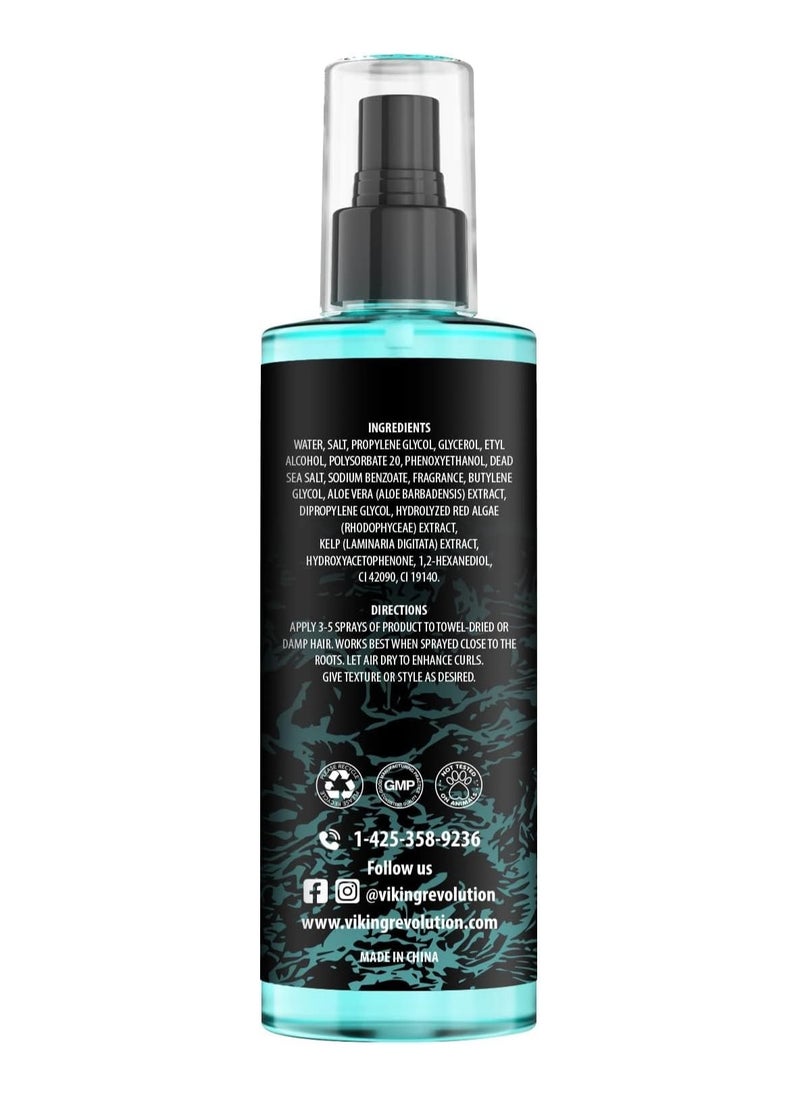 Sea Salt Hair Spray for Men Smoothing Hair Spray with Sea Kelp, Aloe Vera and Red Algae Wave Spray for Adding Volume and Texture Sea Salt Spray for Men Beach Hair Spray 8 oz