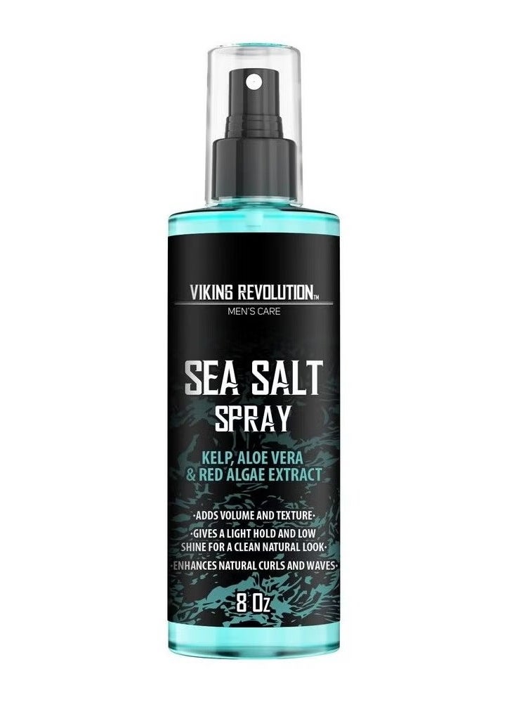 Sea Salt Hair Spray for Men Smoothing Hair Spray with Sea Kelp, Aloe Vera and Red Algae Wave Spray for Adding Volume and Texture Sea Salt Spray for Men Beach Hair Spray 8 oz