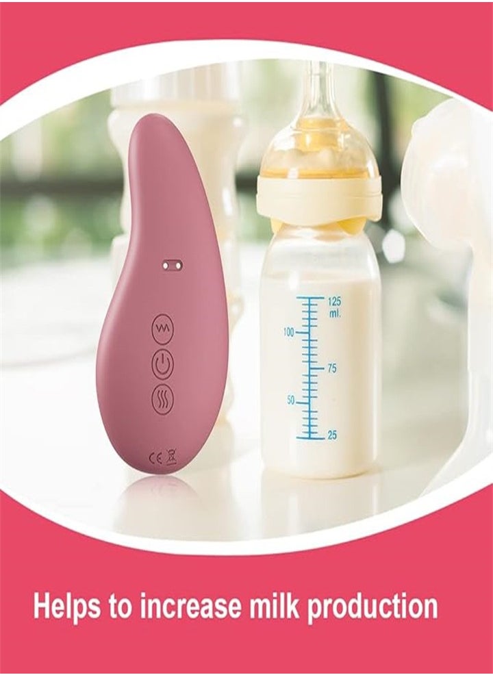 Lactation Massager, Breastfeeding Heated Electric Massager - 10 Vibration Modes to Improve Milk Flow and Relieve Postpartum Swelling and Pain