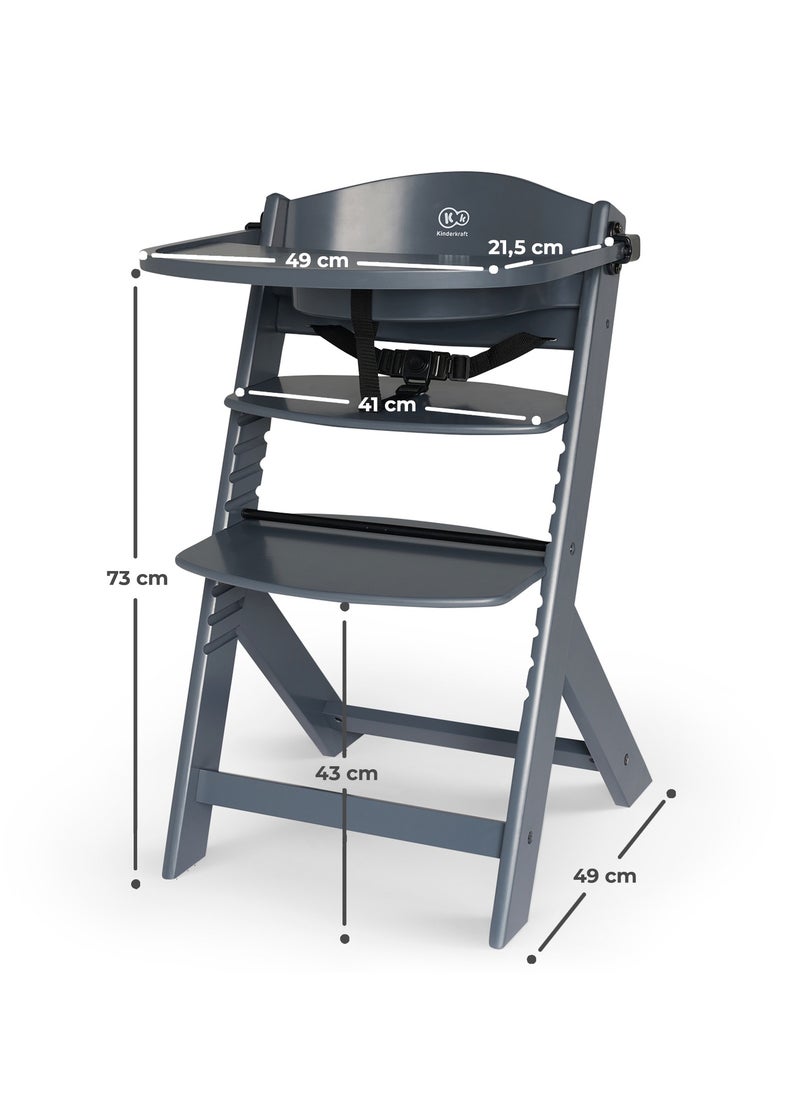 Enock High Chair, Grey