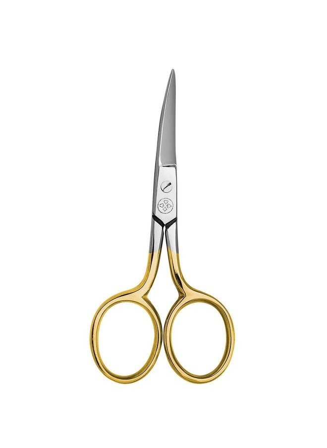 Curved Nail Scissors, 3.5-Inch, Gold Finish Handles, Made Of Stainless Steel