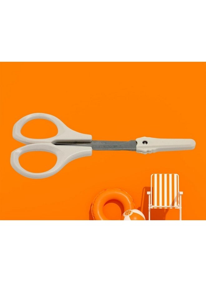 4 Inch Stainless Steel Premium Manicure Scissors 1Pc Multi-Purpose Cuticle Pedicure Beauty Grooming Kit For Nail, Eyebrow, Eyelash, Dry Skin Striaght Blade