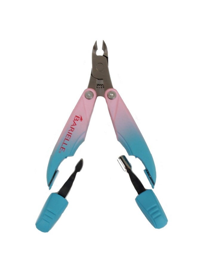 Clever Collapsing Cuticle Nipper - A Unique Professional Cuticle Pusher, Cuticle Cutter & Cuticle Clippers Multitool