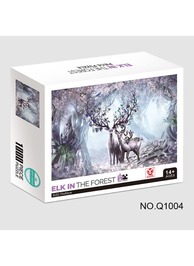 1000-Piece Colorful Oil Painting Landscape Puzzle
