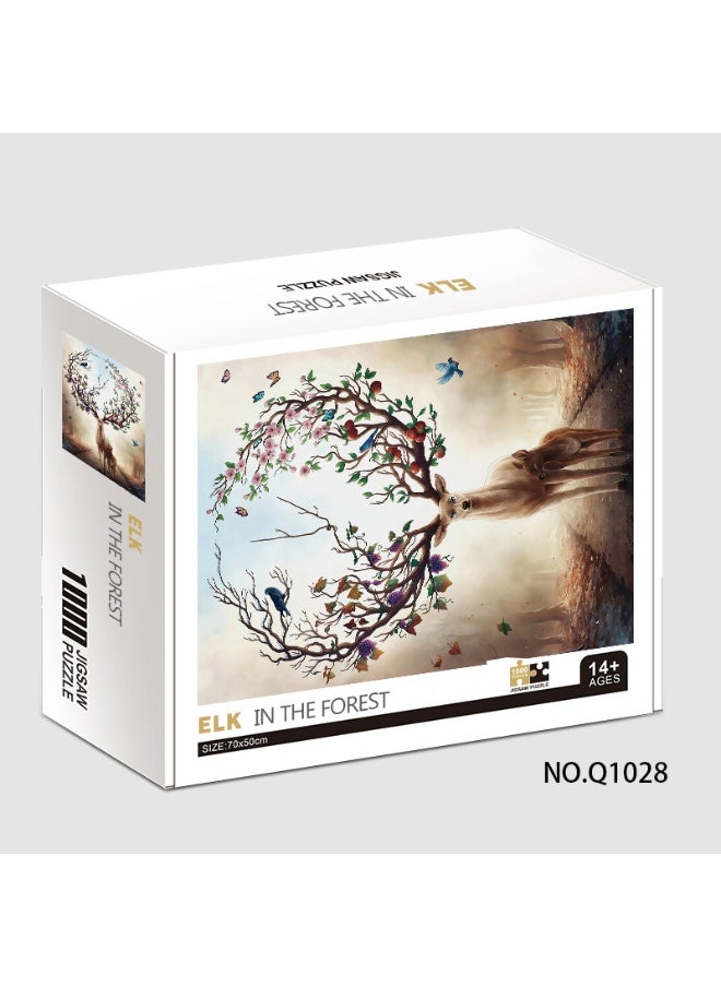 1000-Piece Colorful Landscape Puzzle – Oil Painting Style