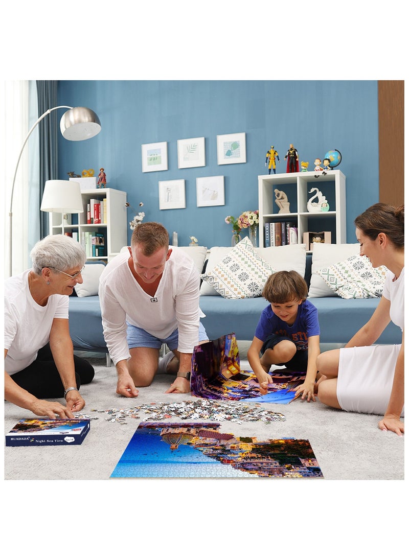 1000-Piece Colorful Landscape Puzzle - Paint-by-Numbers Art