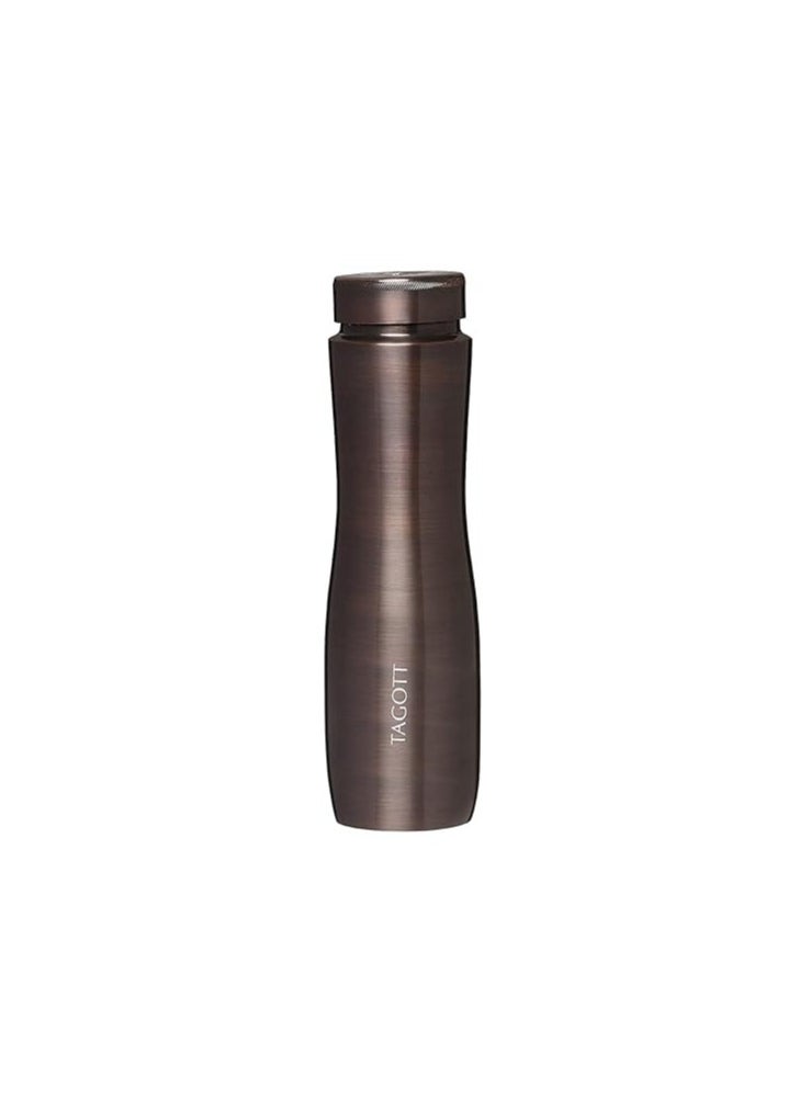 TAGOTT Apsara Copper Water Bottle, 1000ml, Set of 1, Wood Brown