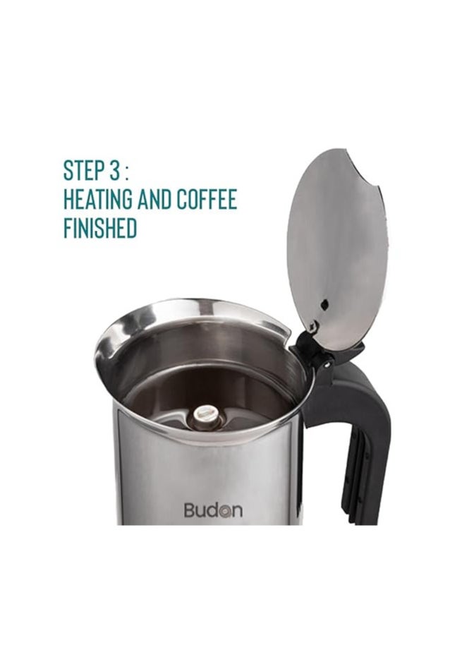 Budan Induction Moka Pot 6 Cup Stainless Steel Espresso Maker, stovetop coffee maker