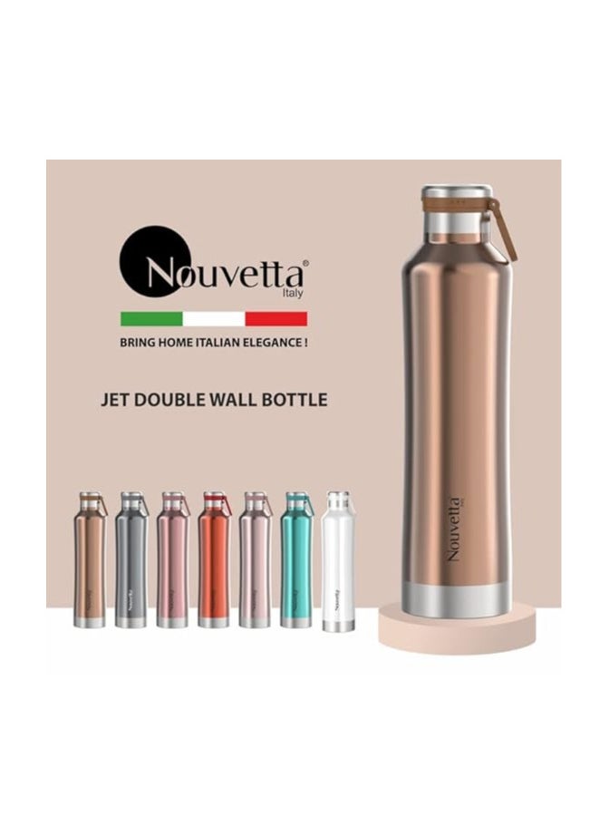 Nouvetta Jet Double Wall Stainless Steel Flask Bottle, 750 ml- Pink