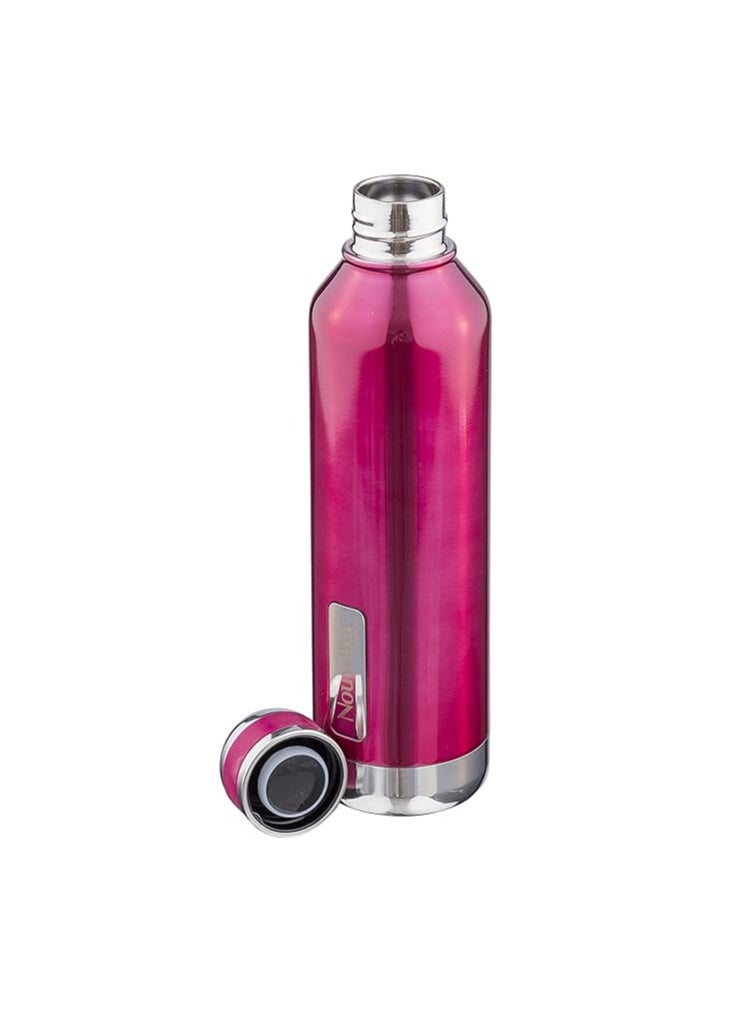 Nouvetta Elite Double Wall Stainless Steel Flask Bottle | Day Long Hot and Cold |Easy to Carry | Leak Proof | Tea | Coffee | Home| Office| Gym | Hiking | Trekking | Travel Bottle | 750 ml- Red