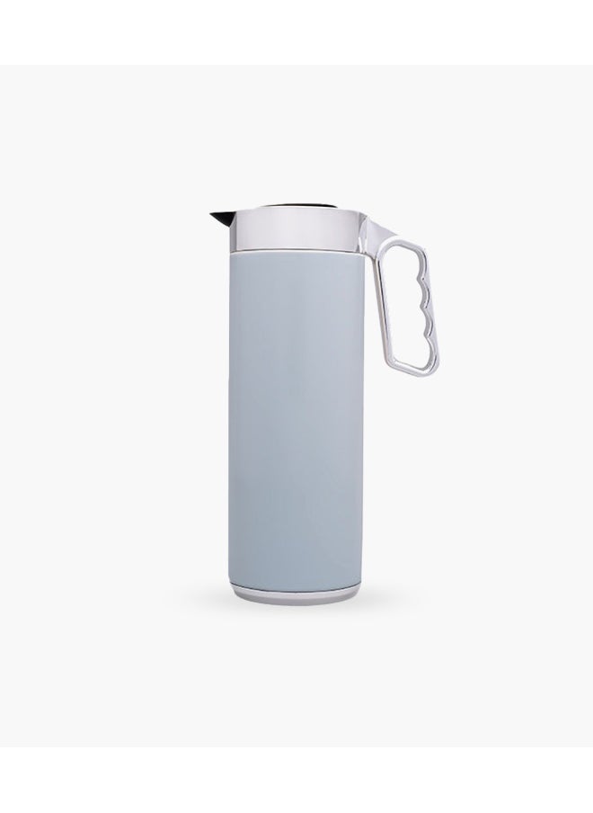 Cylinder Thermos 1L Blue And Silver