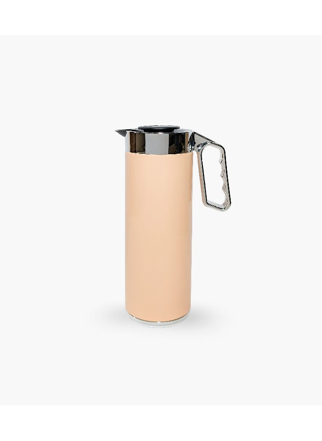 Cylinder Thermos 1L Light Orange And Silver