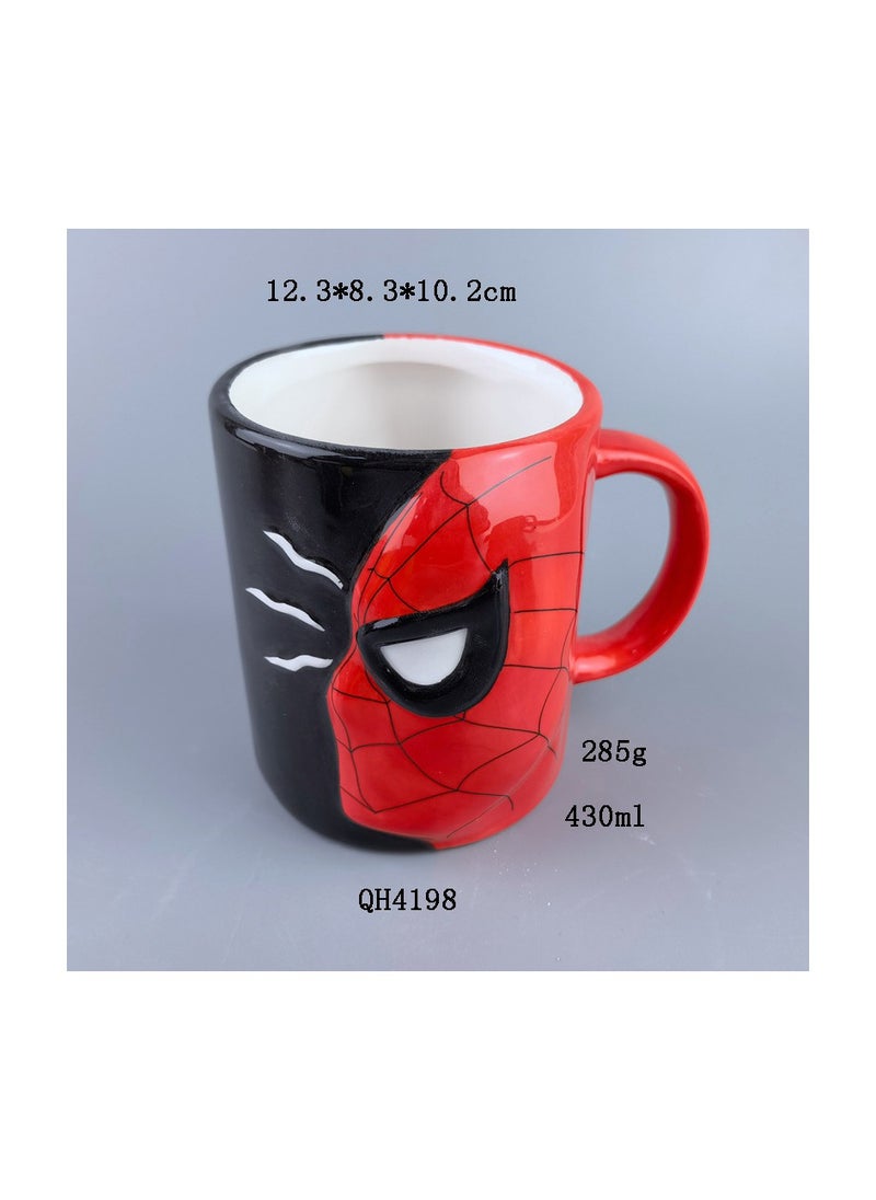 The Avengers Ceramic Cup Spider-Man Hulk Raytheon Iron Man Superman Coffee Cup/Spider Half Face Cup