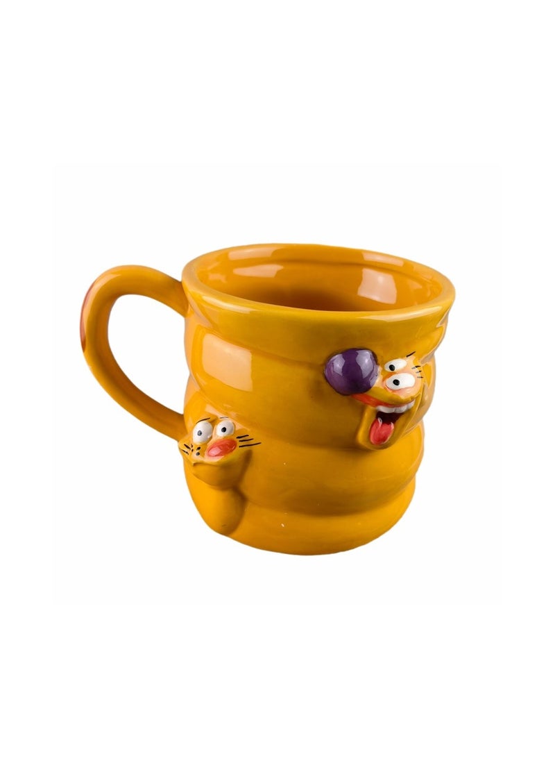 Ceramic animal cups 3D hand-painted cartoon creative office children's drinking cups