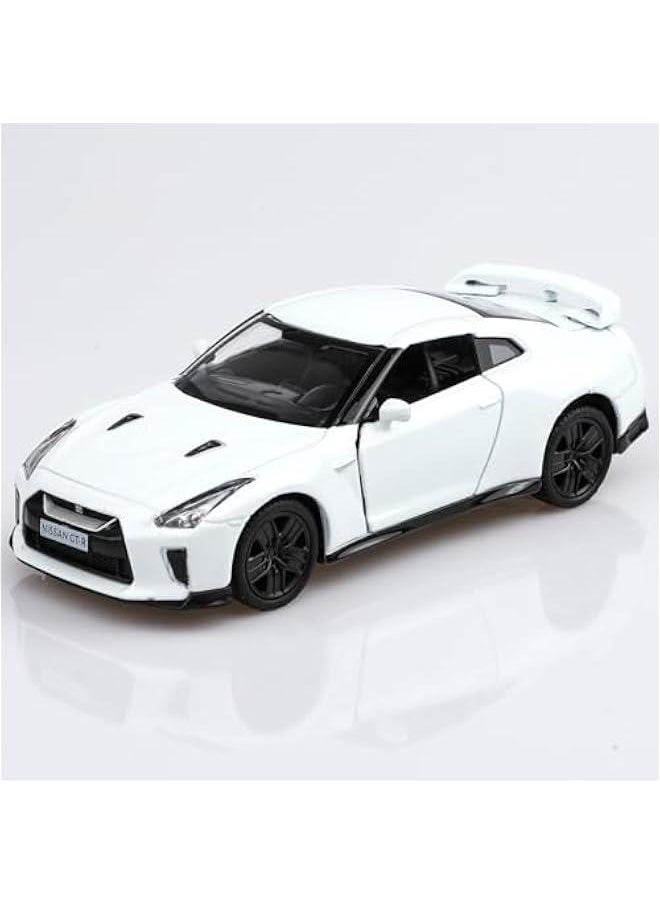 1/36 Scale Nissan GTR R35 Diecast Model Cars,Pull Back Vehicles Nissan GTR Toy Cars,Cars Gifts for Boys Girls White