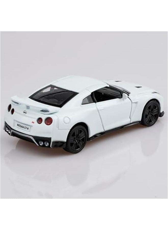 1/36 Scale Nissan GTR R35 Diecast Model Cars,Pull Back Vehicles Nissan GTR Toy Cars,Cars Gifts for Boys Girls White