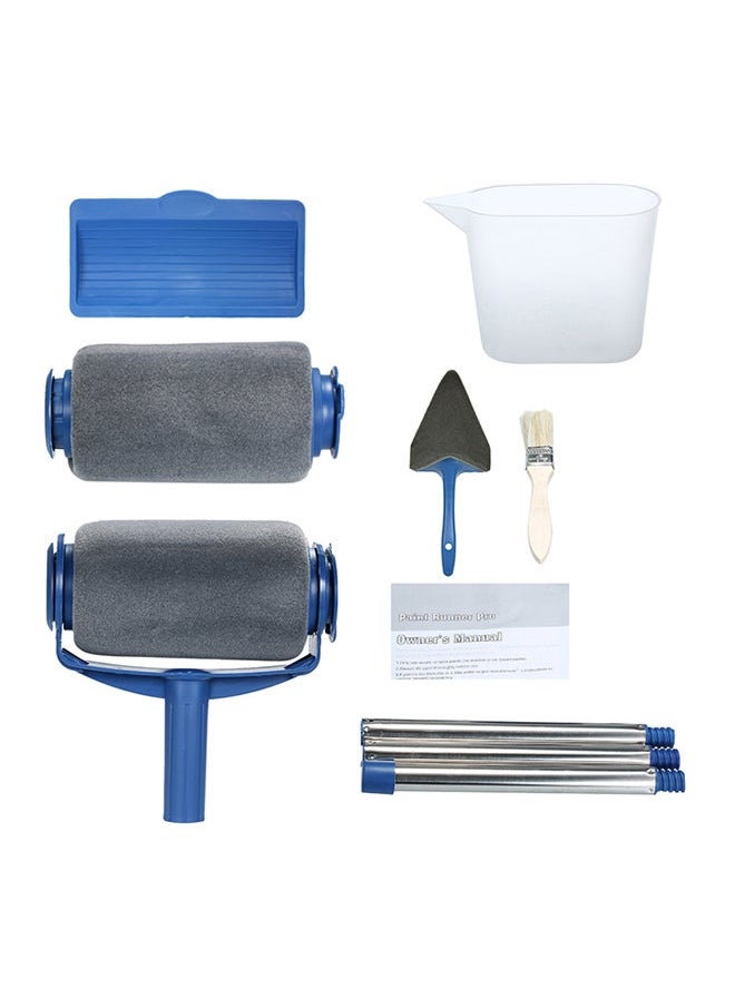 Paint Roller Set With Sticks Blue 10.00x23.00x0.822cm