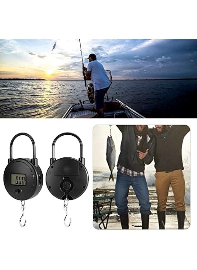 Portable 25kg/55lb Hand-Mentioned Express Package Scale,Mini Electronic Fishing Hanging Hook Scale with LCD Display