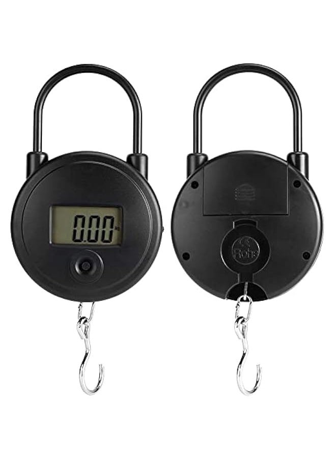 Portable 25kg/55lb Hand-Mentioned Express Package Scale,Mini Electronic Fishing Hanging Hook Scale with LCD Display