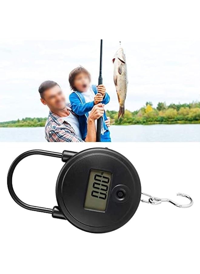 Portable 25kg/55lb Hand-Mentioned Express Package Scale,Mini Electronic Fishing Hanging Hook Scale with LCD Display