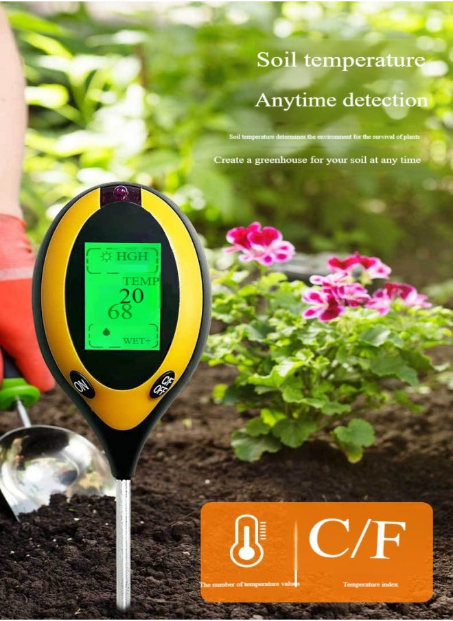 Soil Moisture Meter 3 In 1 with Light Test Plant Water Sensor Hygrometer for Garden Farm Lawn Indoor Outdoor