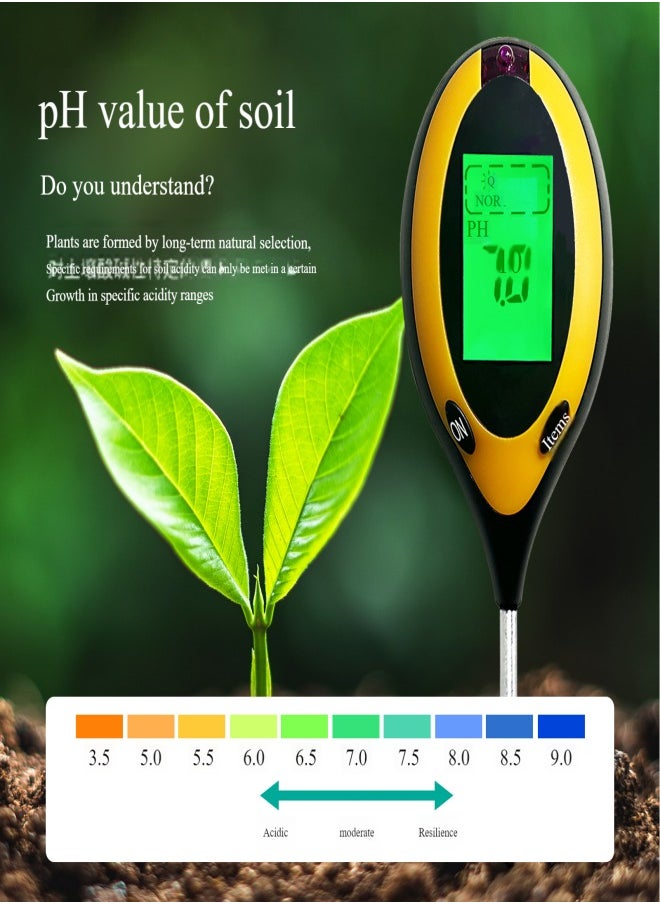 Soil Moisture Meter 3 In 1 with Light Test Plant Water Sensor Hygrometer for Garden Farm Lawn Indoor Outdoor