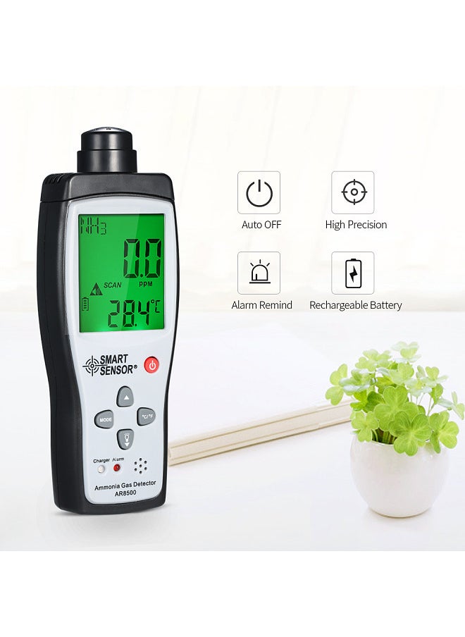 Ammonia Detector Ammonia Gas Meter Digital Portable Automotive Ammonia Gas Tester Monitor NH3 Detector