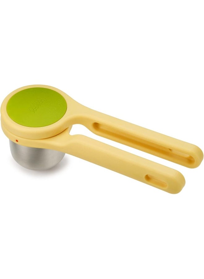 Joseph Joseph 20101 Helix Citrus Juicer Ergonomic Twist-Action Hand Press, Yellow, Stainless Steel