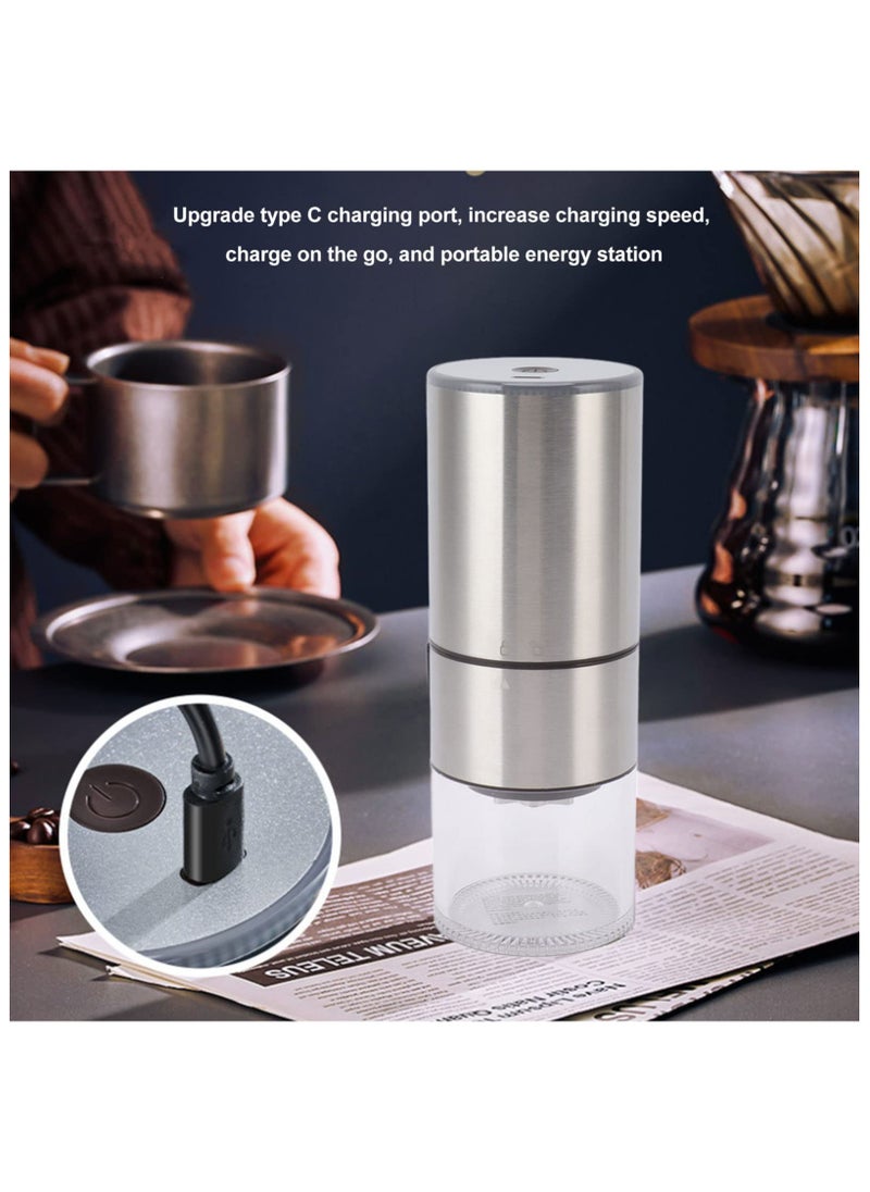 110ml Electric Coffee Grinder, Portable Cordless Bean Grinder, Adjustable Automatic USB Charging, Grind Spices, Herbs, Nuts, Various Seeds, Oats, Flaxseed, Chia Seed, Sesame