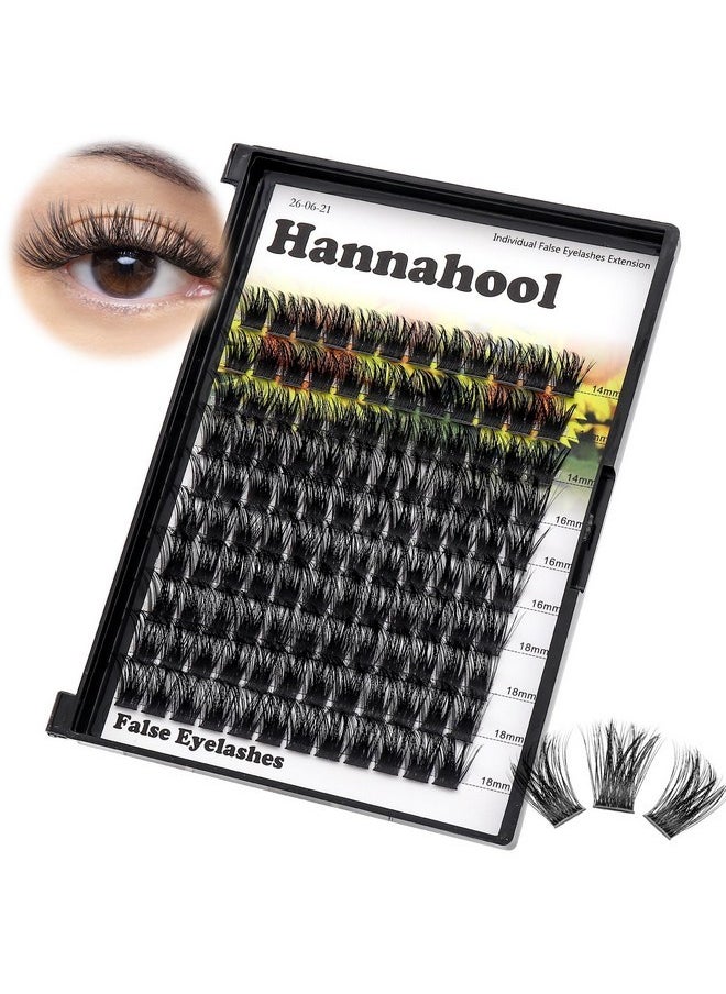 Large Pack,Diy Eye Lashes Extensions 120Pcs Wide Stem Cluster Eyelashes Mixed 10-12-14-16Mm/14-16-18Mm/12-14-16Mm Individual False Eyelashes Dramatic Look (Mixed 14-16-18Mm)