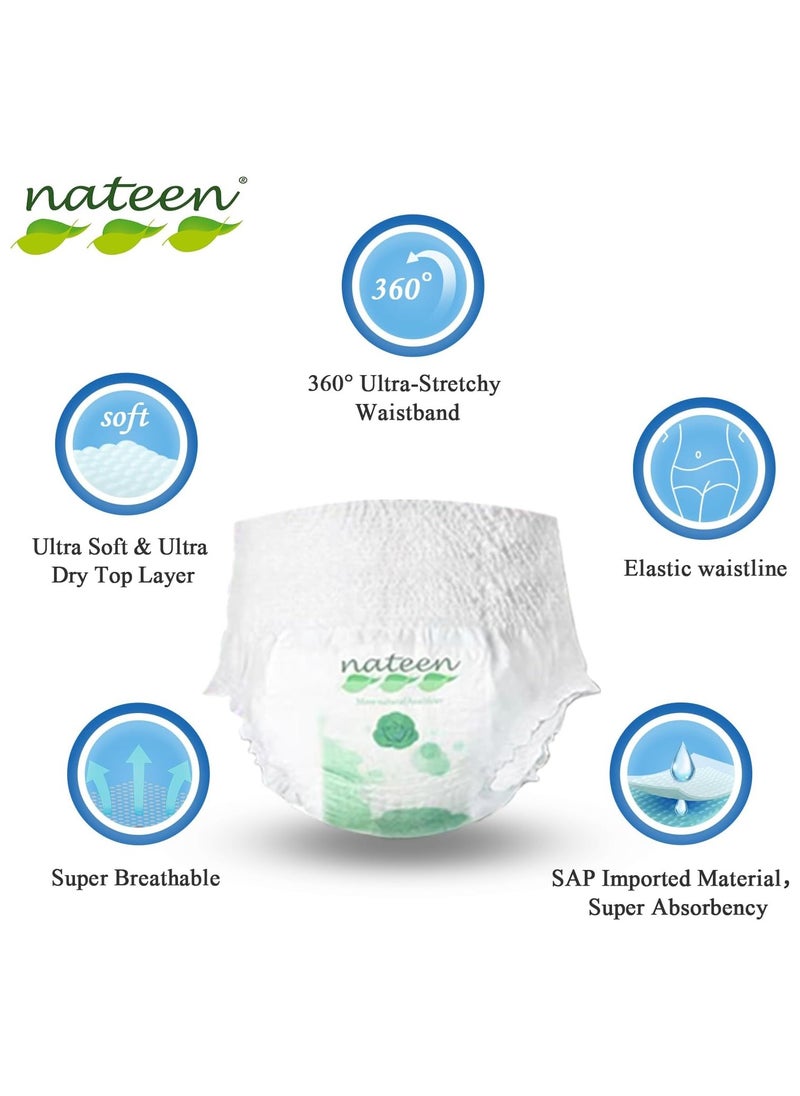 Disposable Period Pants for Sanitary Protection,40 Count Sanitary Pads Pant Style,Protective Underware for Women,Medium/Large Pull Ups,Super Guard Short Type.