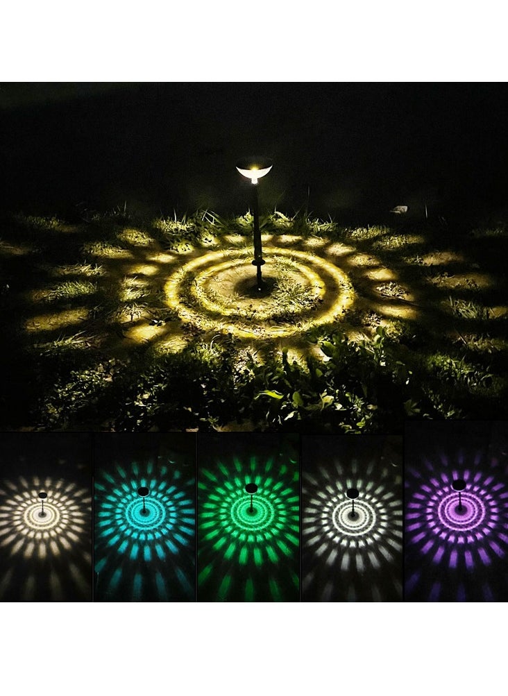 Solar Pathway Lights Outdoor Waterproof 6 Pack Solar Lights With 2 Lighting Modes Bright Outdoor Outdoor Solar Lights For Outside Yard Pathways Landscapes(Multicolor And Warm White)
