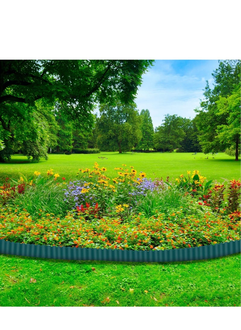 Garden Edging Border, Garden Landscape Edging Borders, Plastic Garden Fence Edging, Flexible Lawn Edging Flower Bed Border, for  Vegetable, Flower Beds, and Lawns Edging