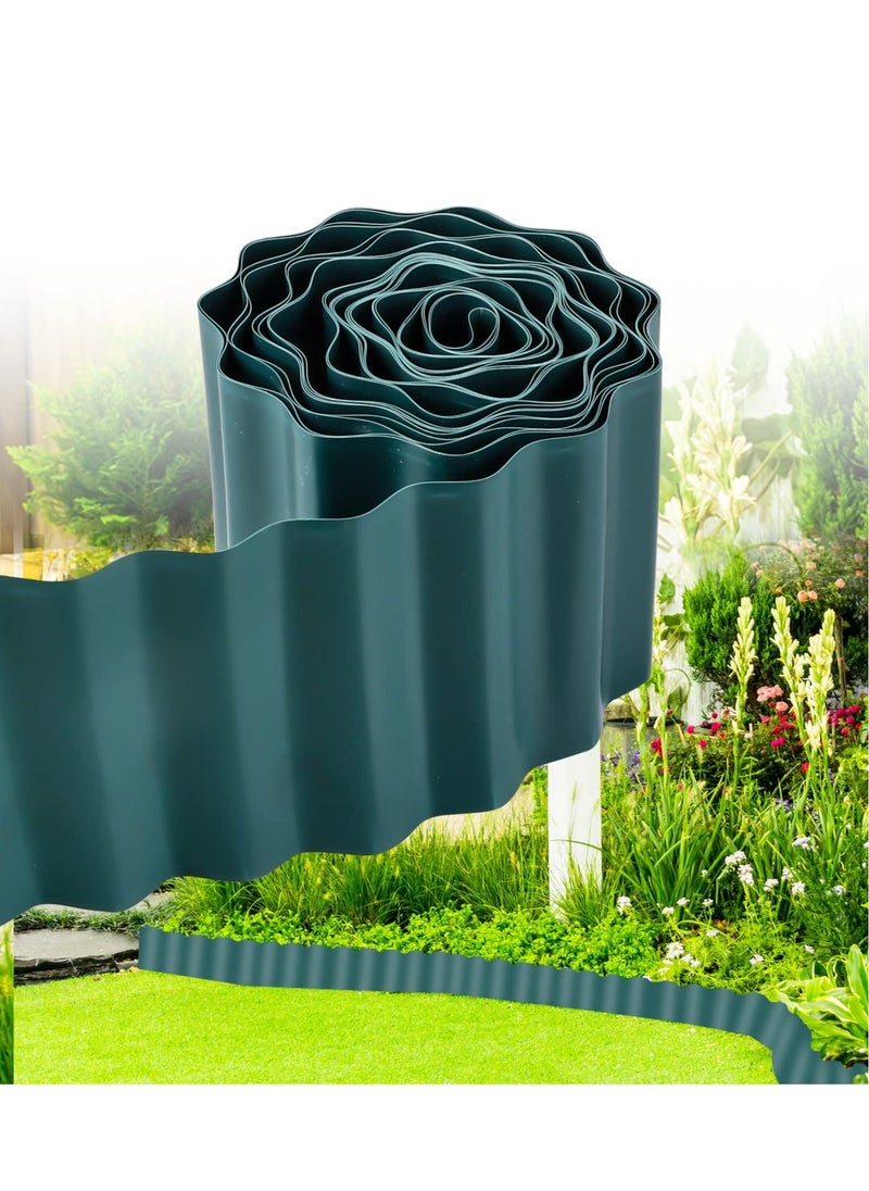 Garden Edging Border, Garden Landscape Edging Borders, Plastic Garden Fence Edging, Flexible Lawn Edging Flower Bed Border, for  Vegetable, Flower Beds, and Lawns Edging