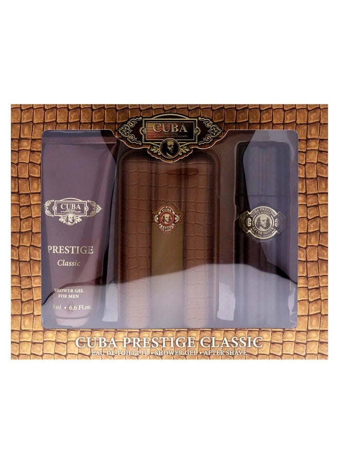 Prestige Classic For Men - 3 Pc Gift Set 3Oz Edt Spray, 6.7Oz Shower Gel, 3.3Oz After Shave