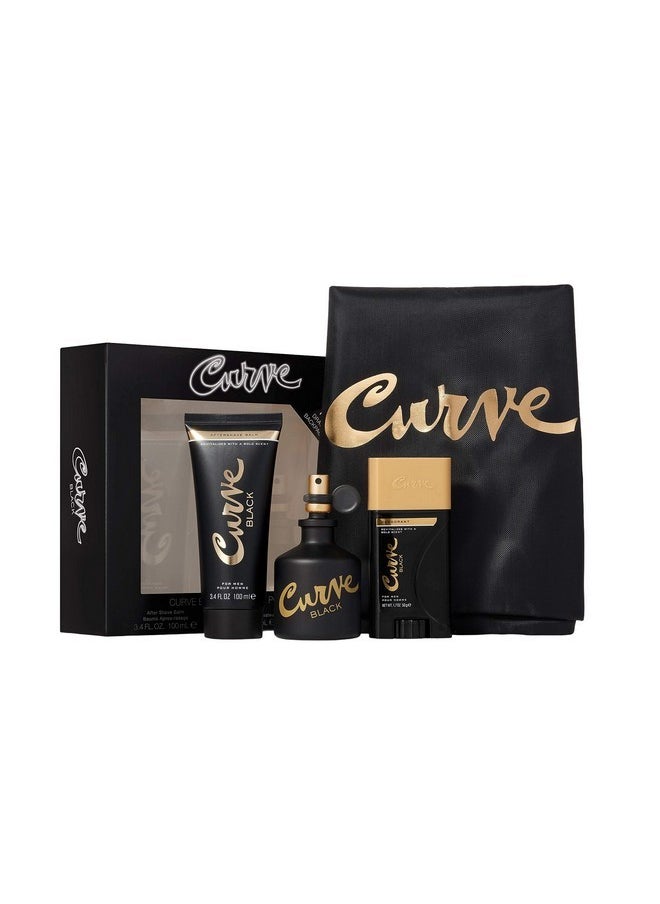 Curve Black Men'S Cologne 4 Piece Gift Set, 2.5 Fl. Oz. Eau De Cologne, 4 Count