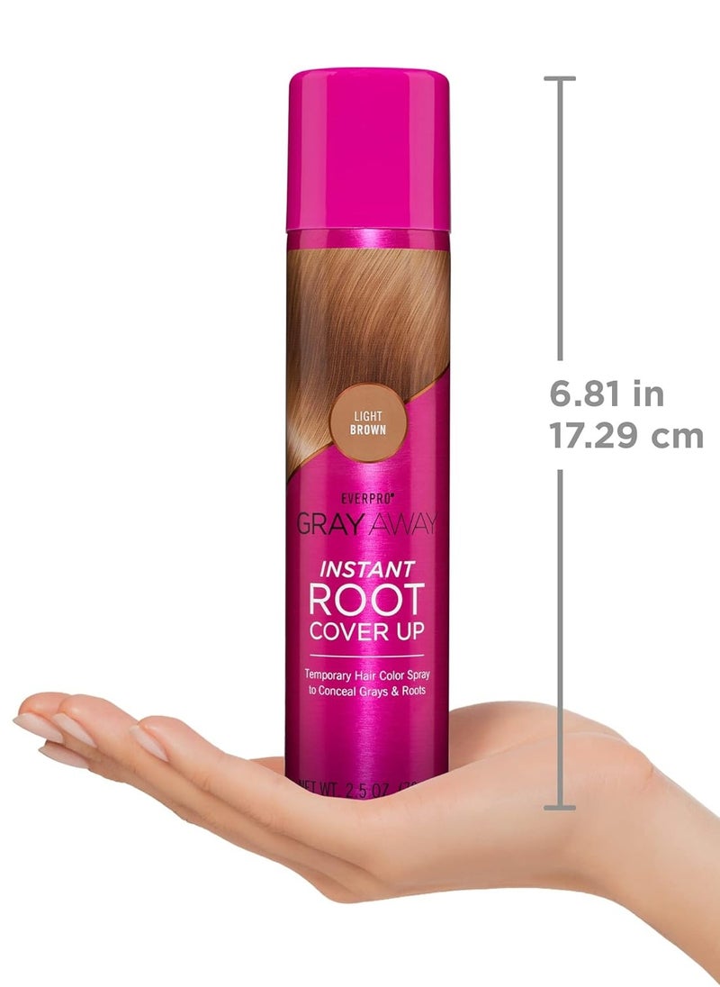 EVERPRO Gray Away Instant Root Cover Up Spray 2.5oz - Light Brown