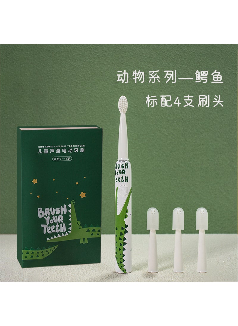 Borui children's electric toothbrush wholesale small yellow duck cartoon USB rechargeable ultrasonic toothbrush group purchase gift