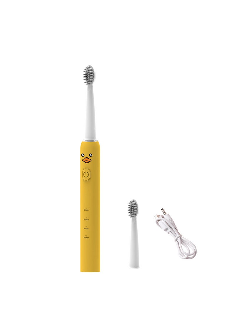 Borui children's electric toothbrush wholesale small yellow duck cartoon USB rechargeable ultrasonic toothbrush group purchase gift